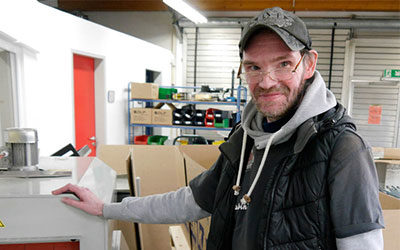 Am liebsten an der Maschine