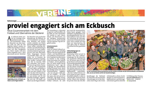 proviel engagiert sich am Eckbusch